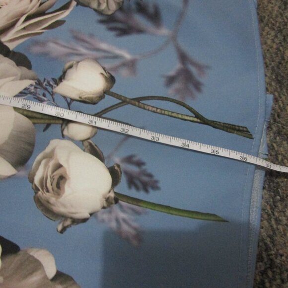 NWT Rinascimento Designer Sz Medium Sleeveless Blue Printed Fit And Flare Dress - Picture 17 of 17